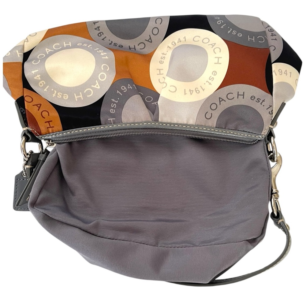 COACH Madison Sateen Snaphead Multicolor Handbag Wristlet Leather Strap F44136 - Picture 8 of 8